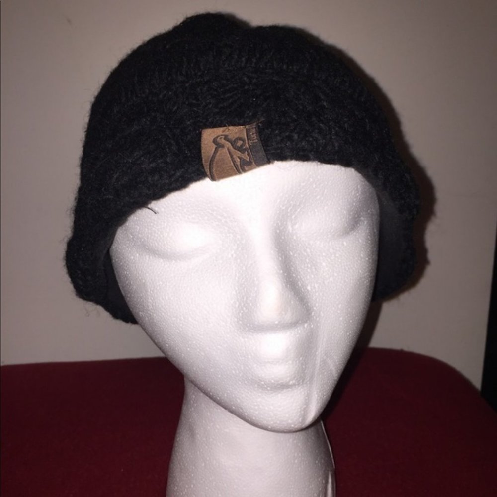 Turtle Fur Black Mika Wool Beanie Vintage